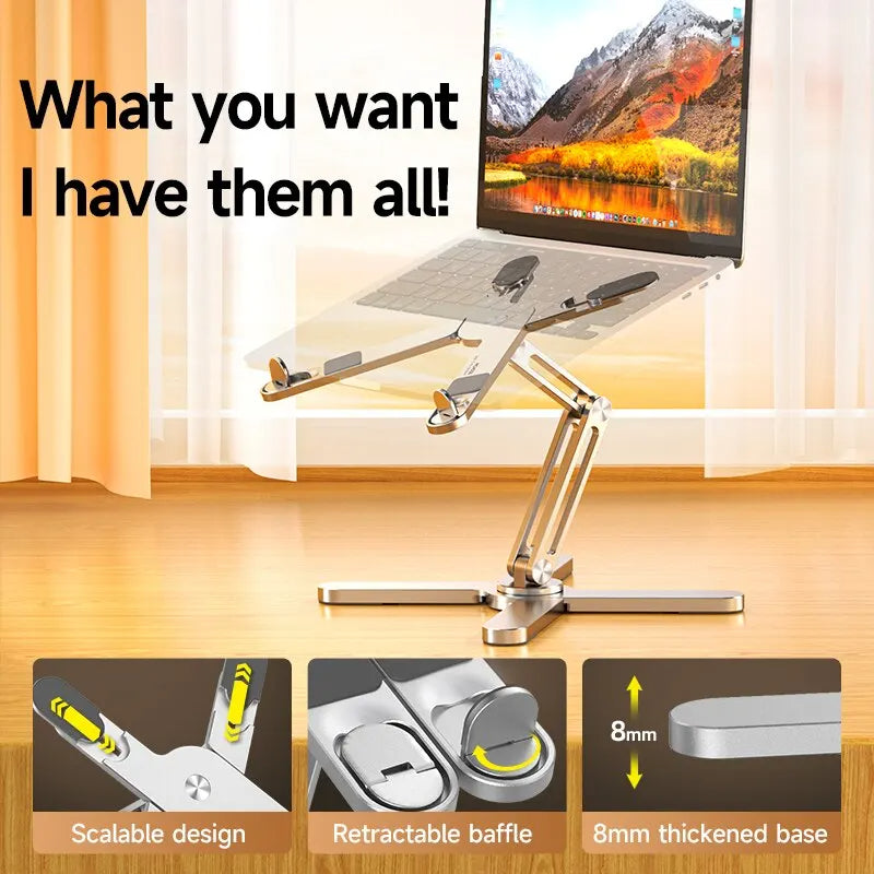 360° Rotating Aluminum Laptop & Tablet Stand