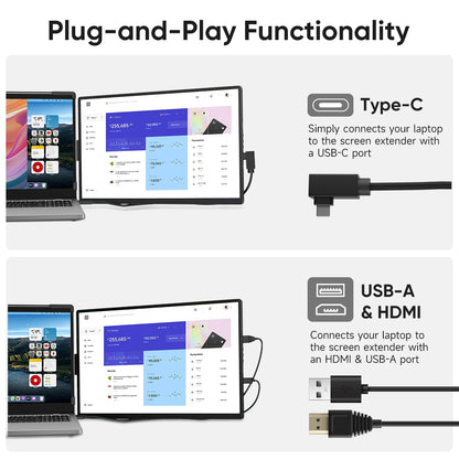 14.1" FHD Portable Dual Screen Monitor